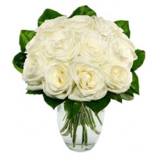 White Elegance - 12 Stems Vase